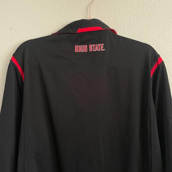 nike team dry fit osu ohio state university black embroidered polo size XL - Picture 2 of 6